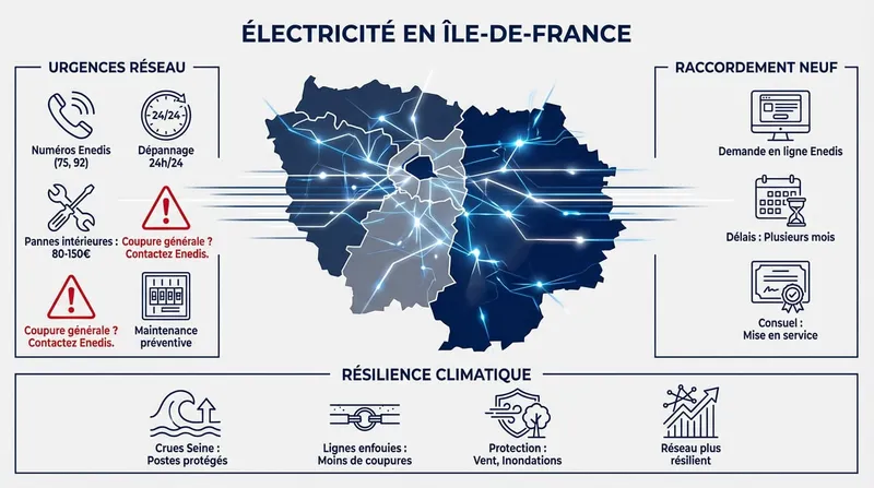 Électricité Île-de-France : urgences et raccordement