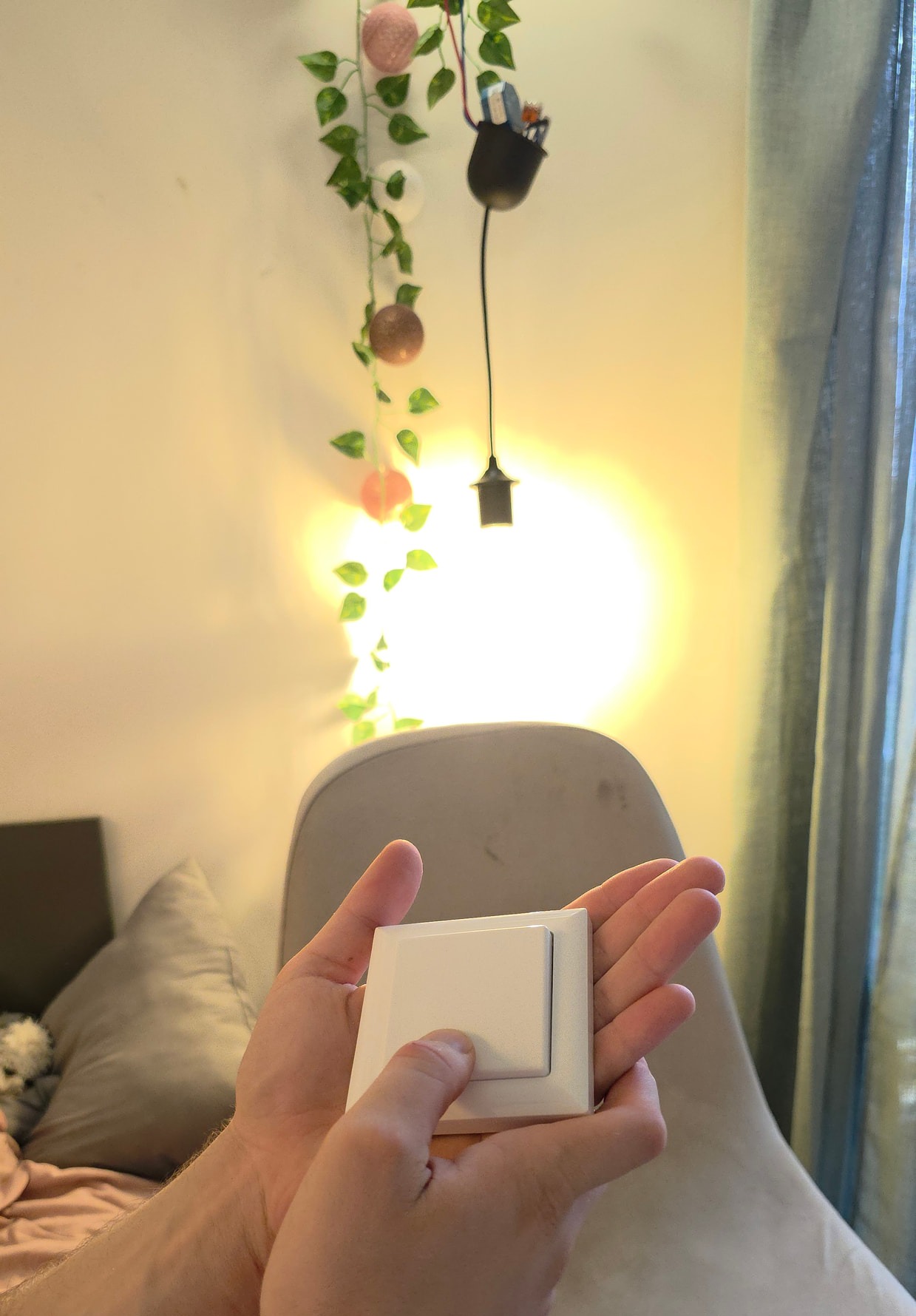 Test fonctionnel d’une suspension commandée sans fil par un interrupteur EnOcean