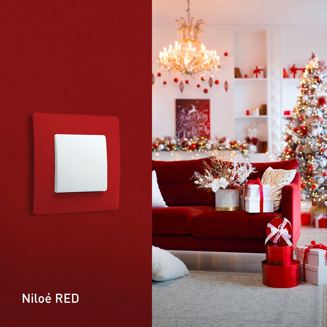 Interrupteurs va-et-vient Legrand Niloe rouge et blanc