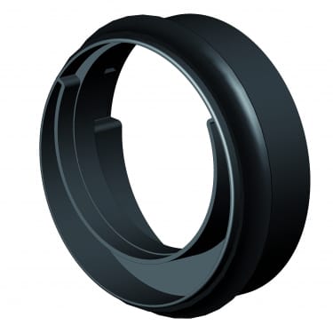 Adaptateur noir Aereco AEA317 pour raccordement de bouche en 125 millimètres