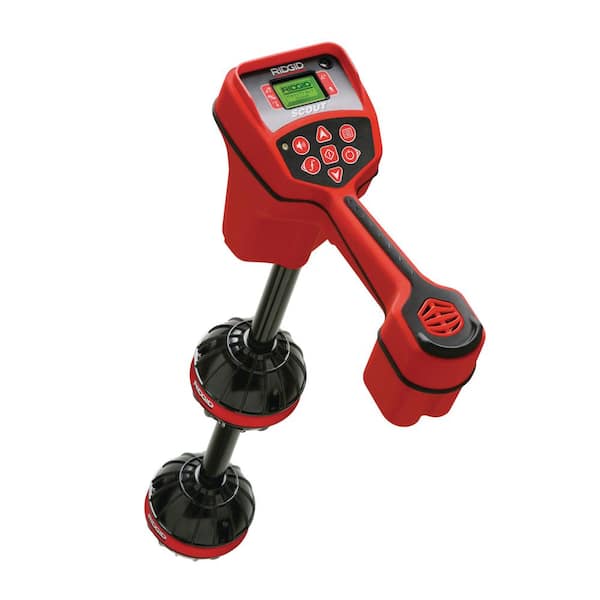 Localisateur Ridgid NaviTrack Scout rouge et noir avec écran et antenne à deux boules