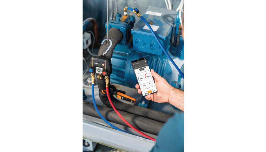 Manifold digital Testo 550i avec relevé de pression sur application