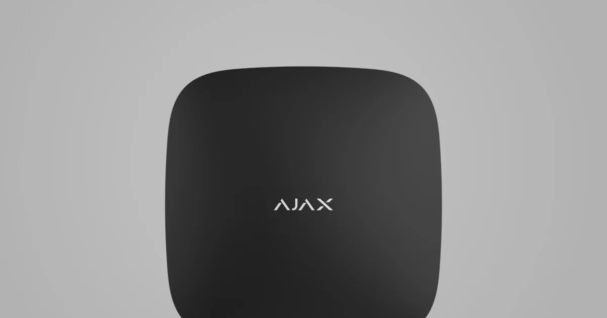 Centrale Ajax Hub noire vue de face