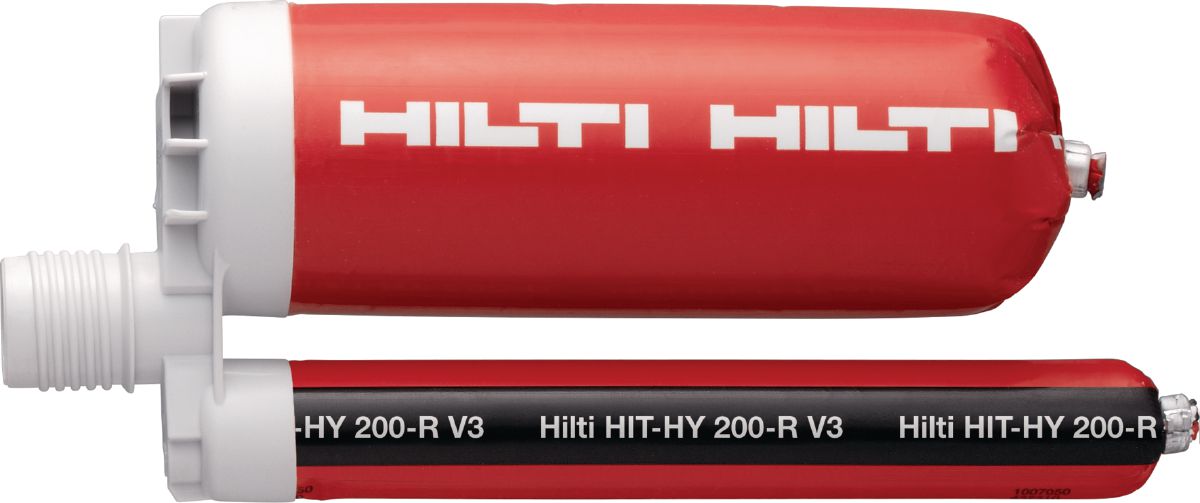 Cartouche de mortier hybride Hilti HIT-HY 200-R V3 présentée par le fabricant
