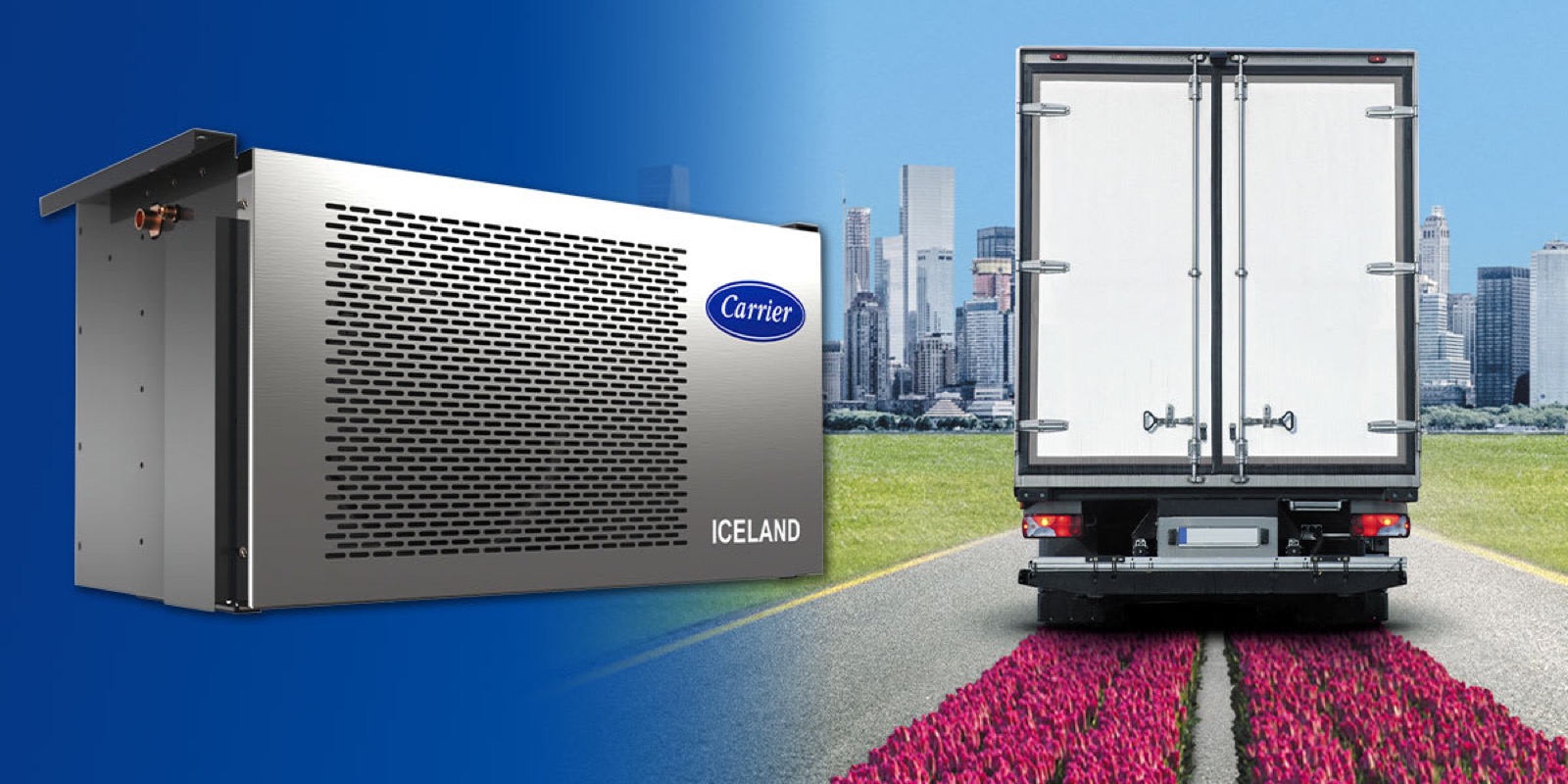 Groupe frigorifique Carrier Iceland destiné à un camion