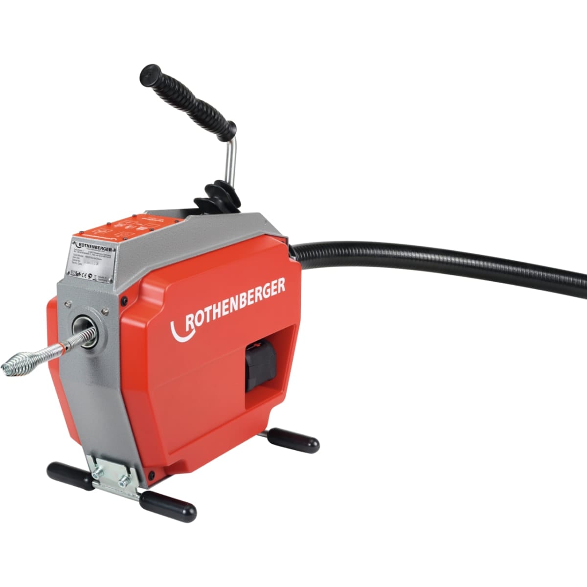Rothenberger R600 VarioClean, déboucheur électrique sur batterie 18V avec tuyau de guidage noir