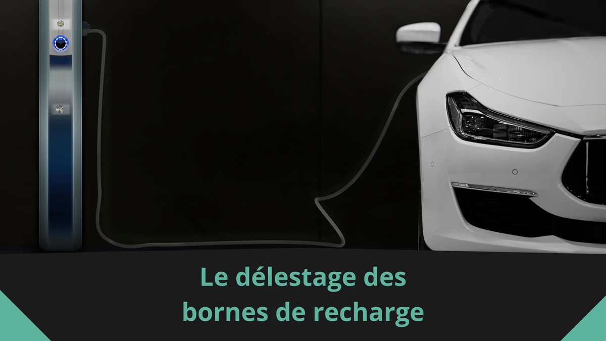 Borne murale de recharge en charge avec câble relié à une voiture électrique