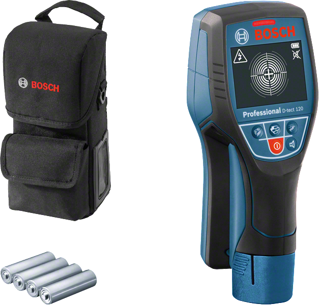 Scanner mural Bosch D-tect 120 avec son écran de détection et sa poignée