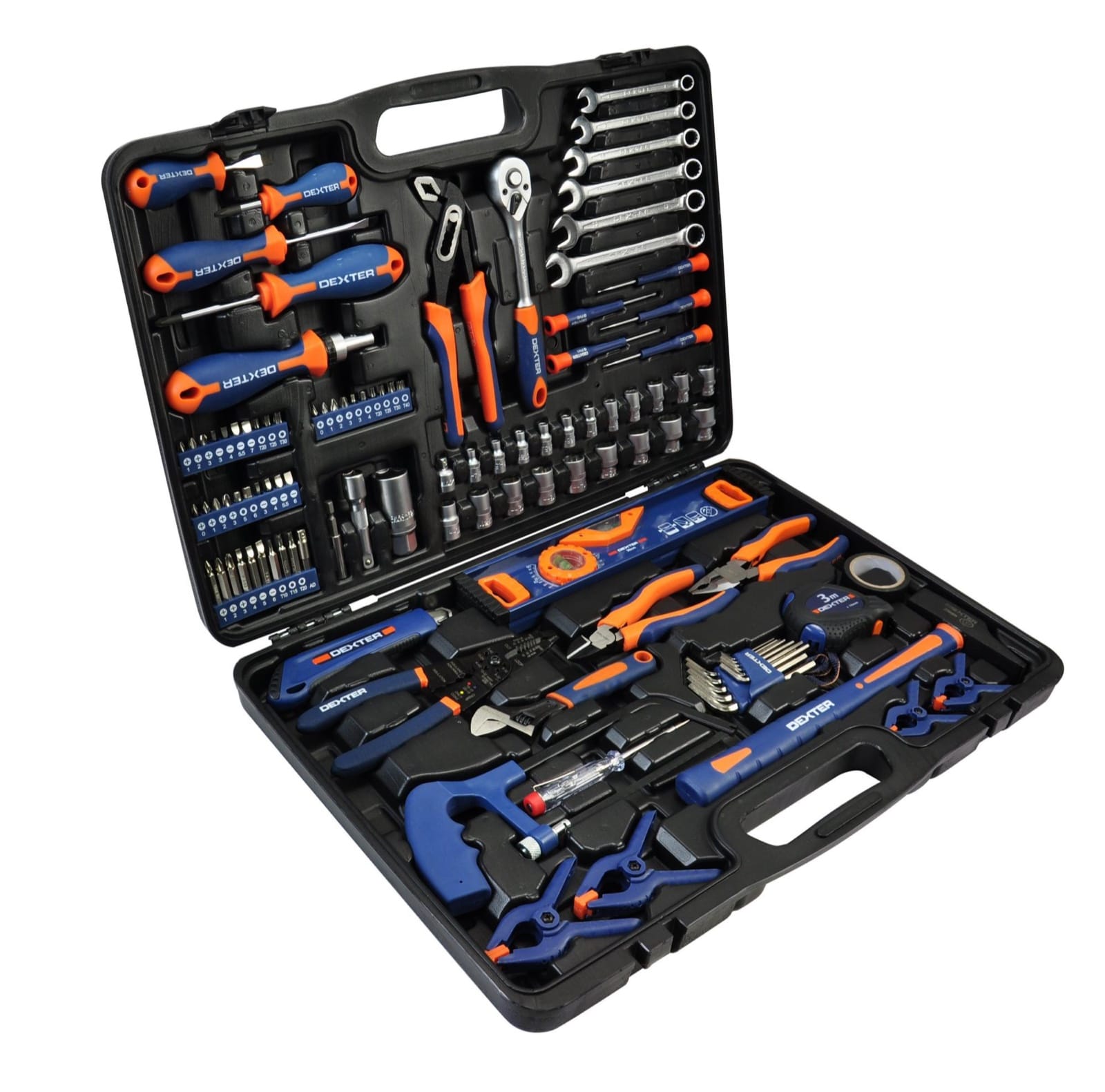 Valise d'outillage à main Dexter de 108 pièces vendue chez Leroy Merlin