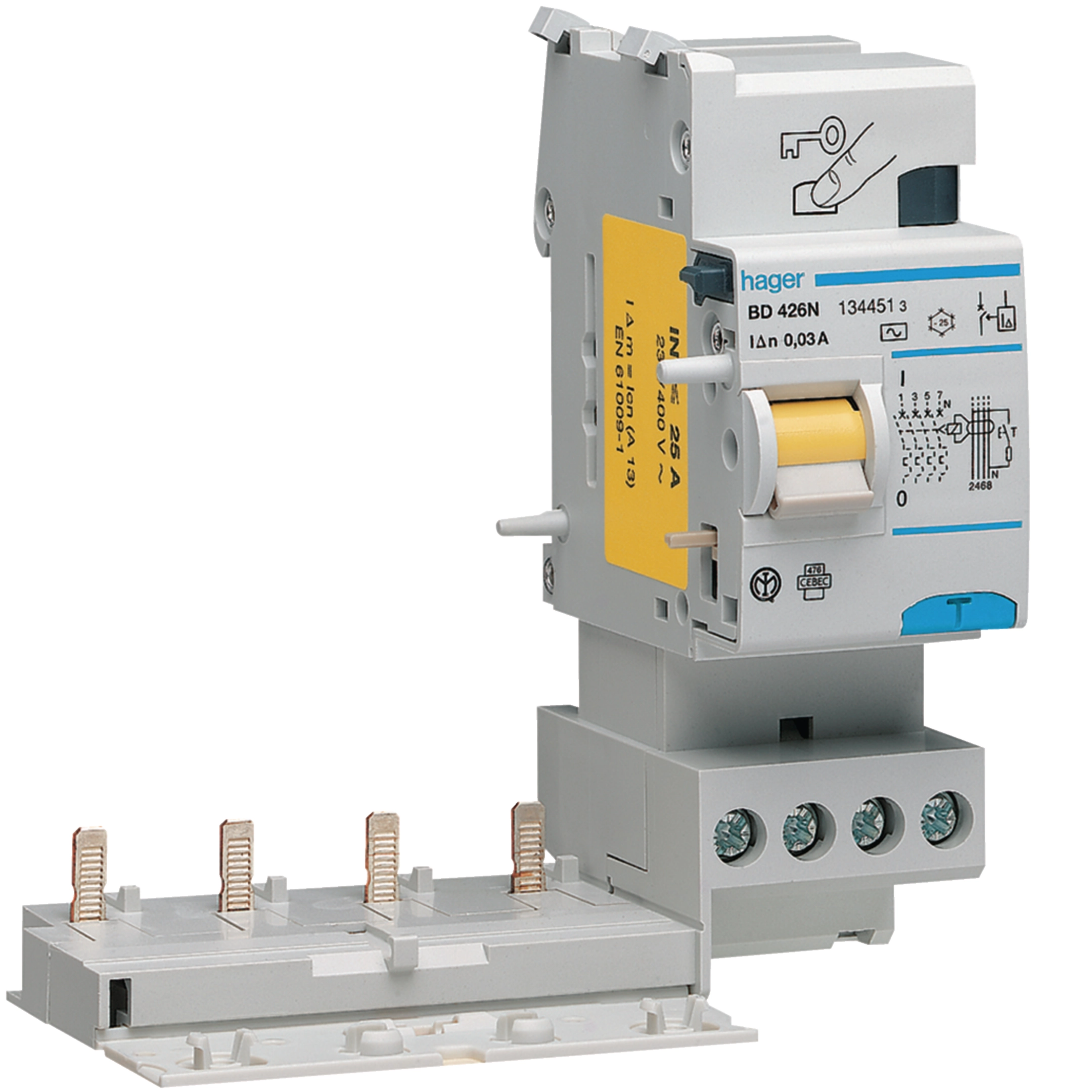 Bloc différentiel Hager BD426N de type AC 25 A 30 mA