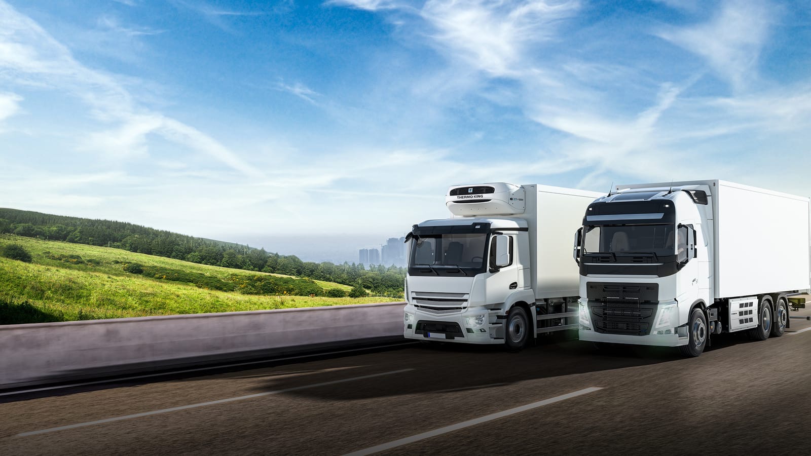 Camion équipé d’une unité de réfrigération Thermo King