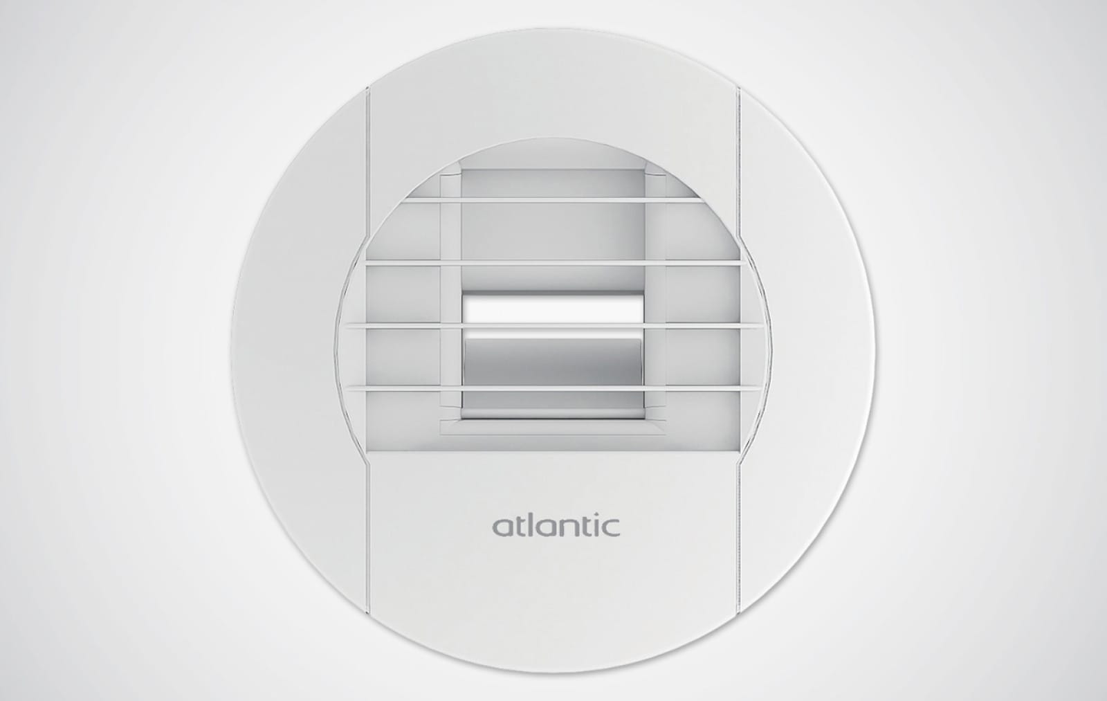 Bouche d’extraction hygroréglable Atlantic ronde et blanche avec curseur de réglage central