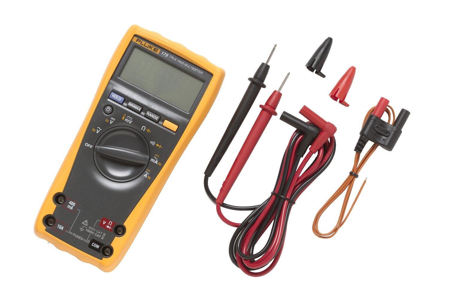 Kit officiel du Fluke 179 avec cordons, pinces crocodiles et sonde de température