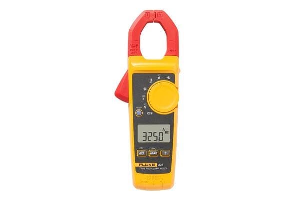 Pince multimètre Fluke 325 vue de face avec mâchoire ouverte