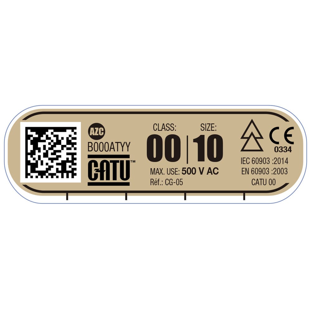 Gants isolants Catu CG-05 en latex, classe 00, taille 10