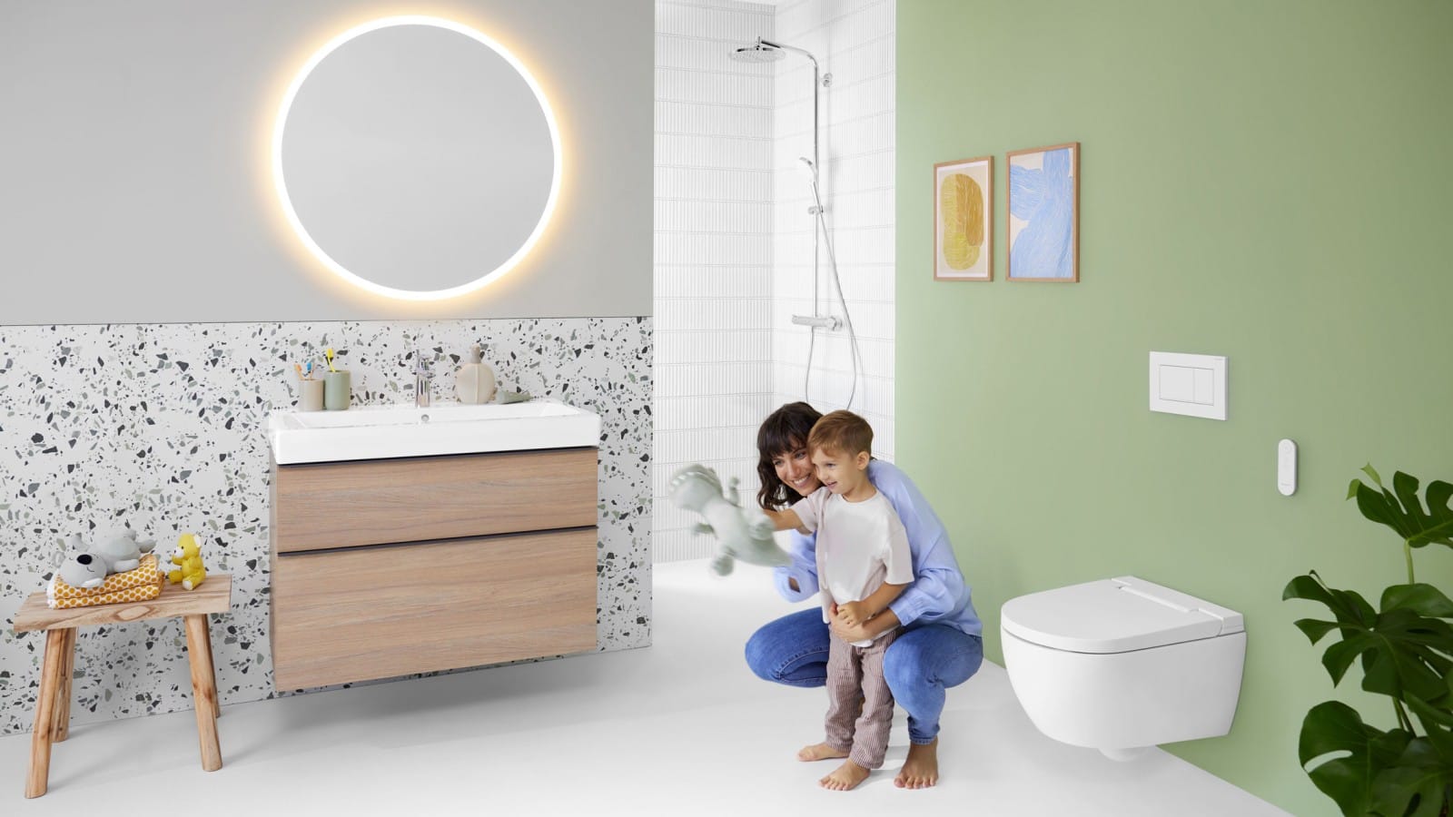 WC lavant Geberit AquaClean Alba dans une salle de bain