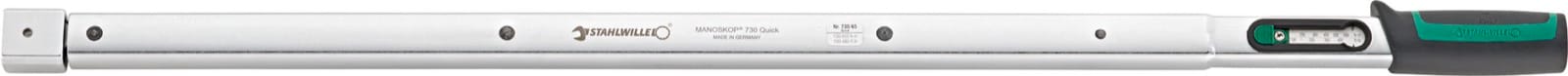 Clé dynamométrique STAHLWILLE Manoskop 730 Quick, vue latérale sur fond blanc