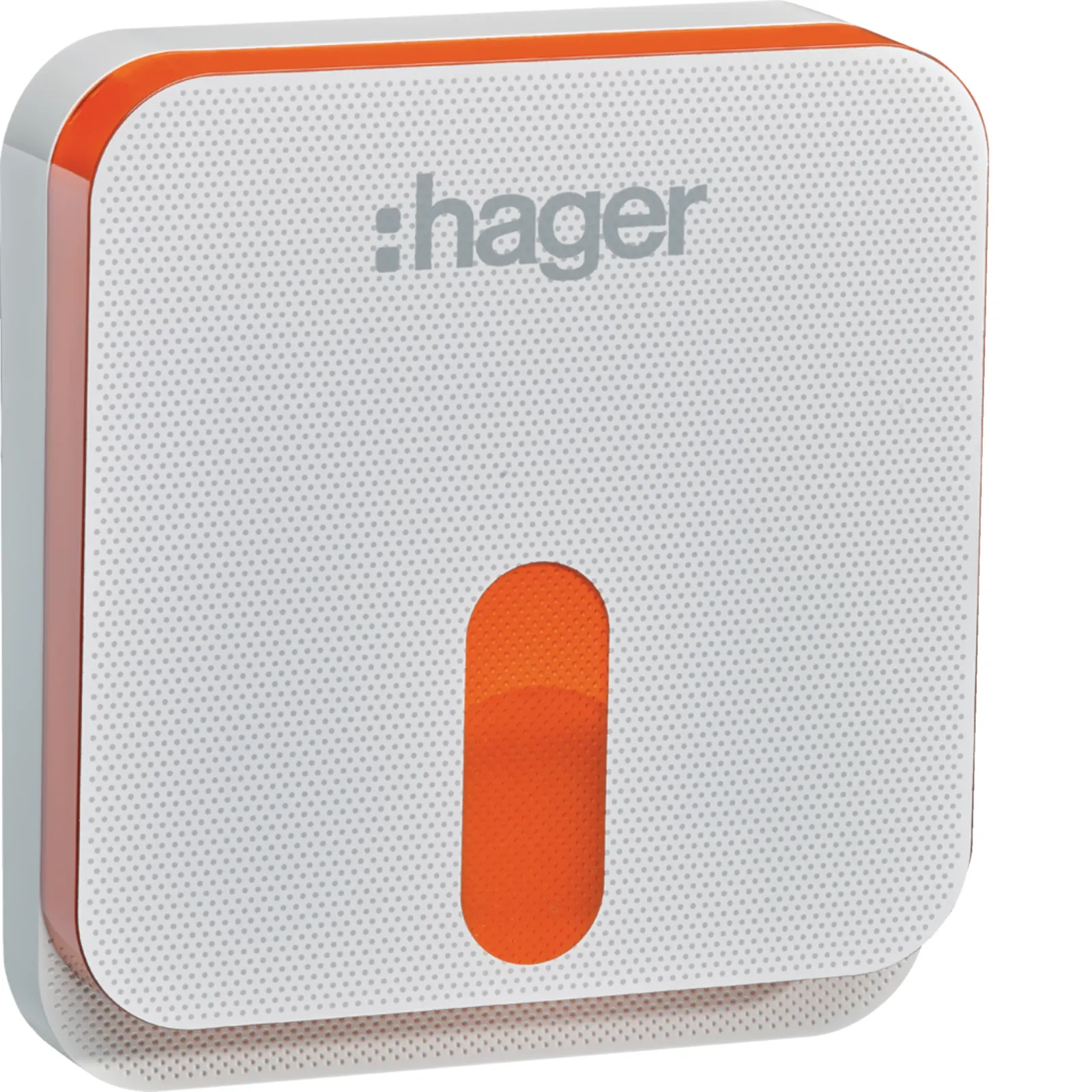 Sirène extérieure vocale Hager Sepio RLD416X blanche avec flash orange