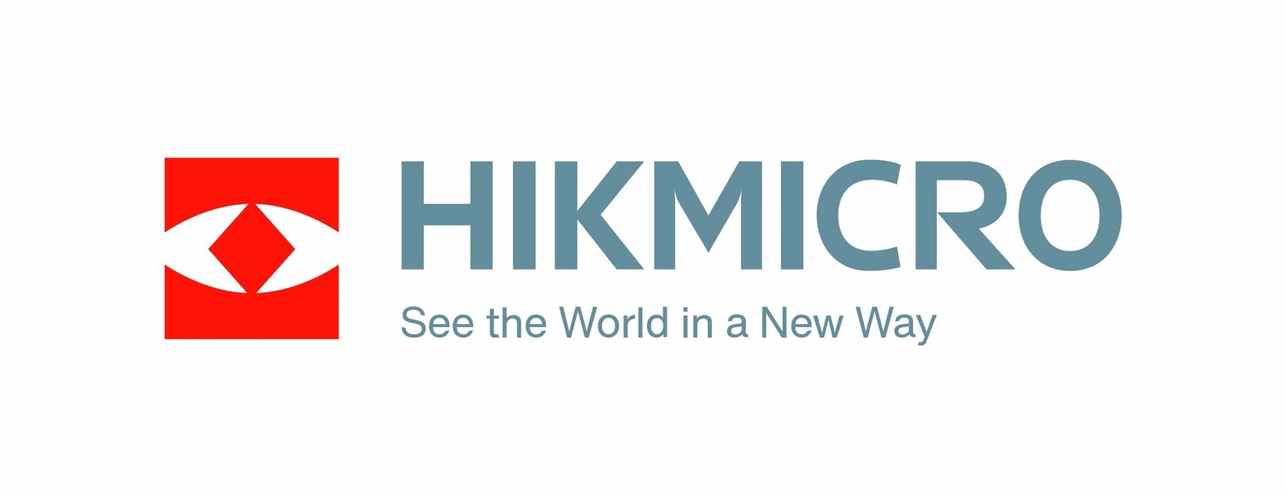Le logo de la marque HIKMICRO accompagné de son slogan See the World in a New Way.
