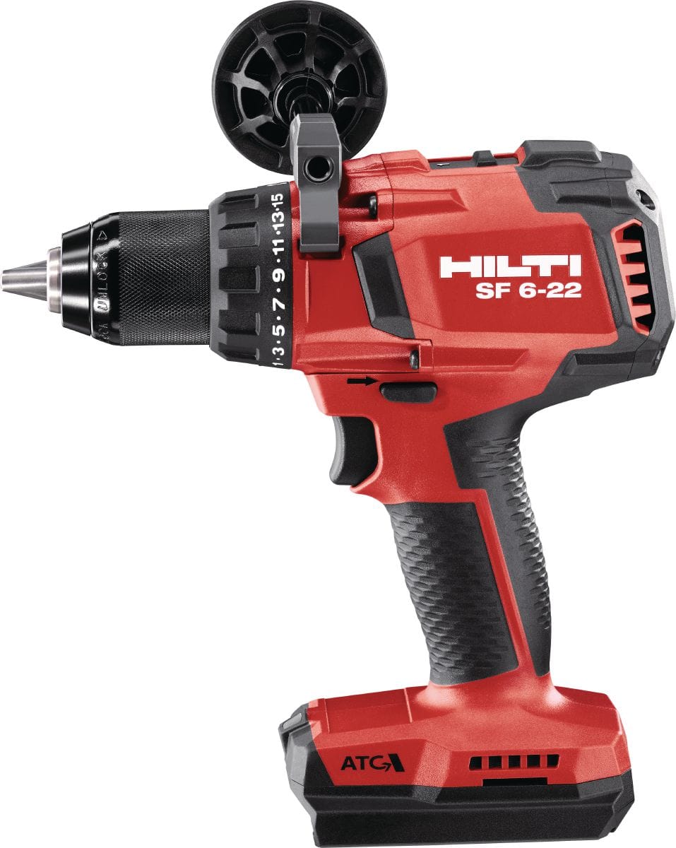 Visseuse-perceuse Hilti SF 6-22 rouge avec mandrin métallique et poignée latérale