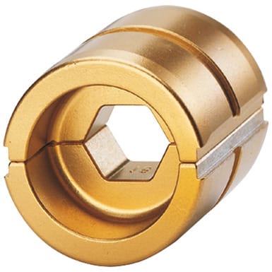 Demi-matrice Klauke de sertissage hexagonal avec repère de section gravé