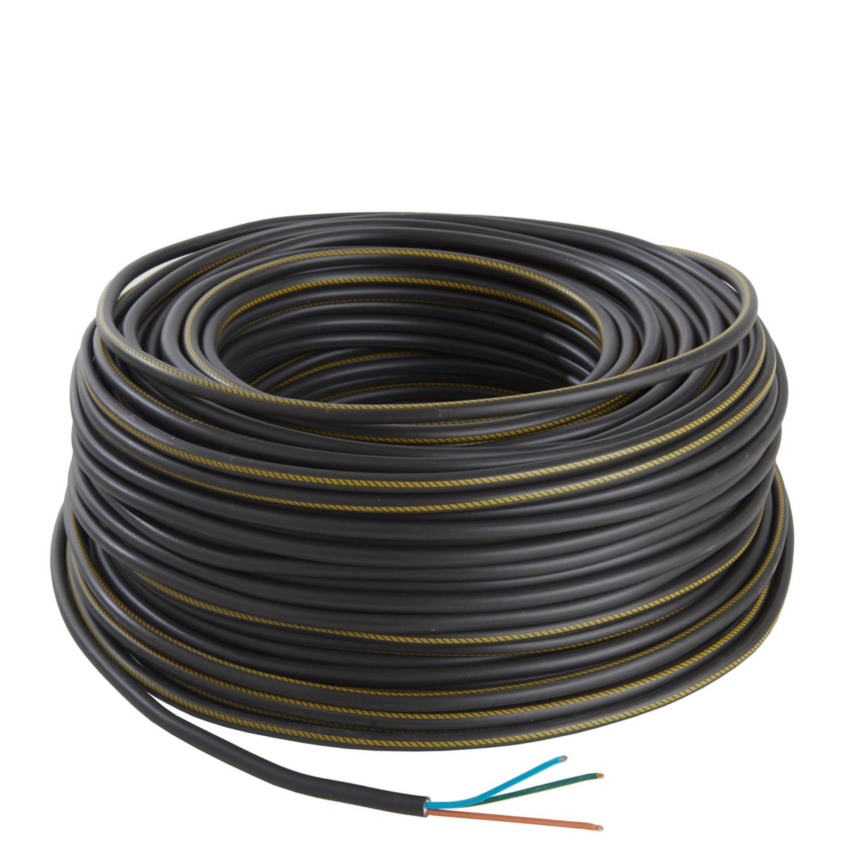 Câble électrique U1000R2V 3X2,5 mm² de 100 mètres vendu chez Castorama