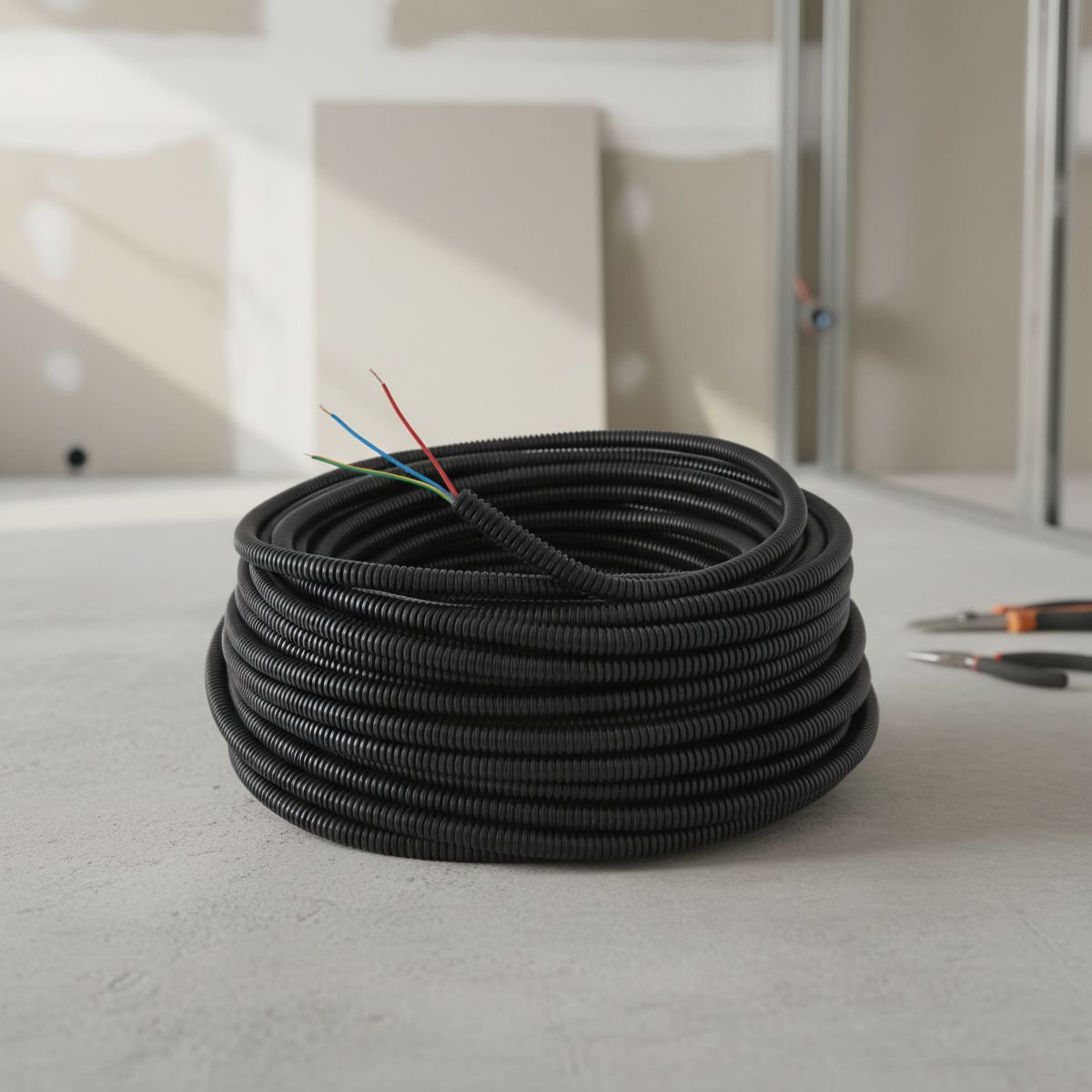 Gaine préfilée 3G2,5 Diall de 100 mètres vendue chez Castorama