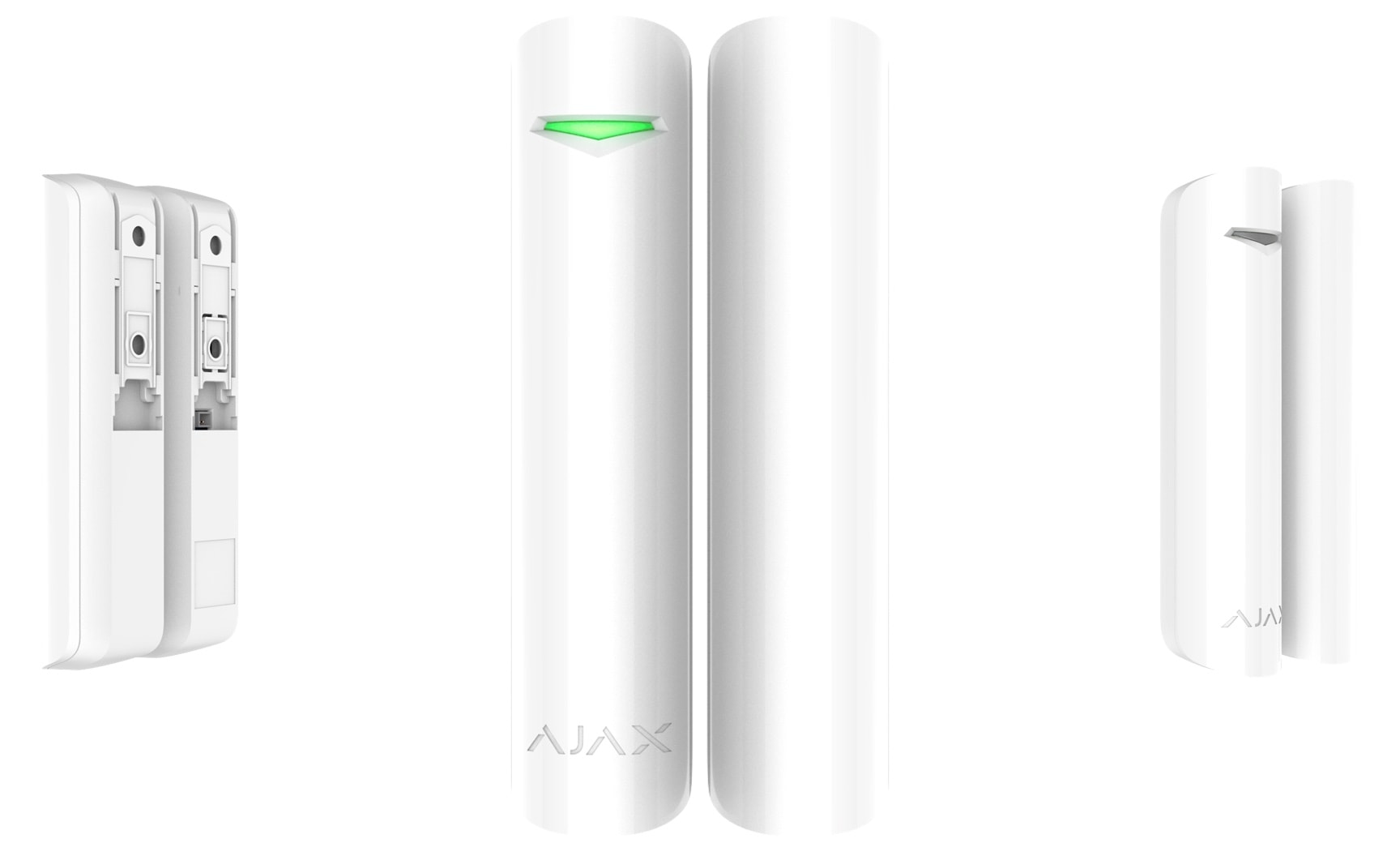 Contact magnétique Ajax DoorProtect blanc, boîtier principal et aimant séparé