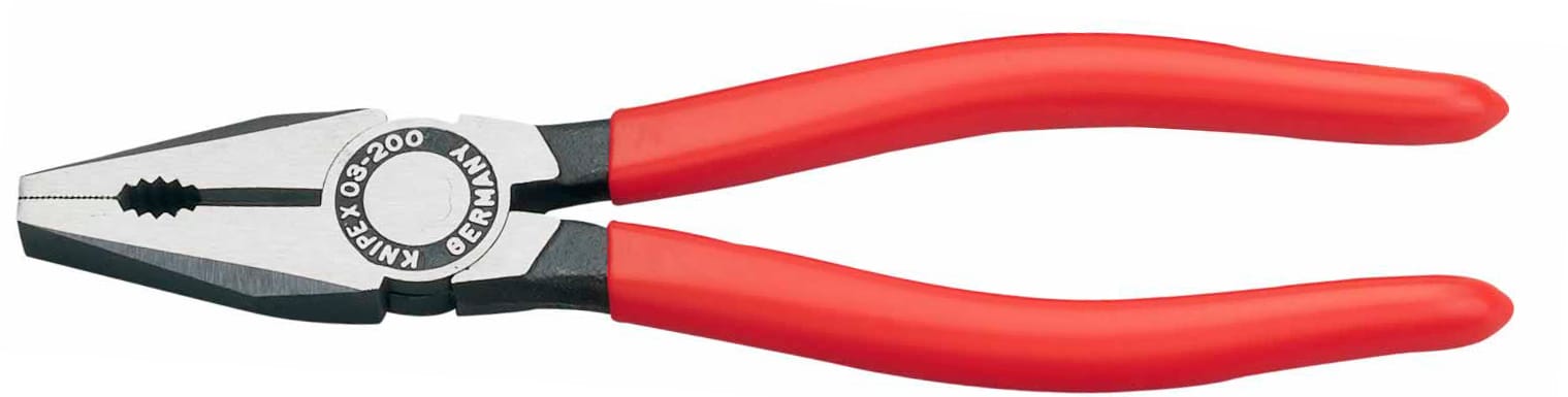 Pince Knipex 03 01 200, référence de qualité, photographiée de profil