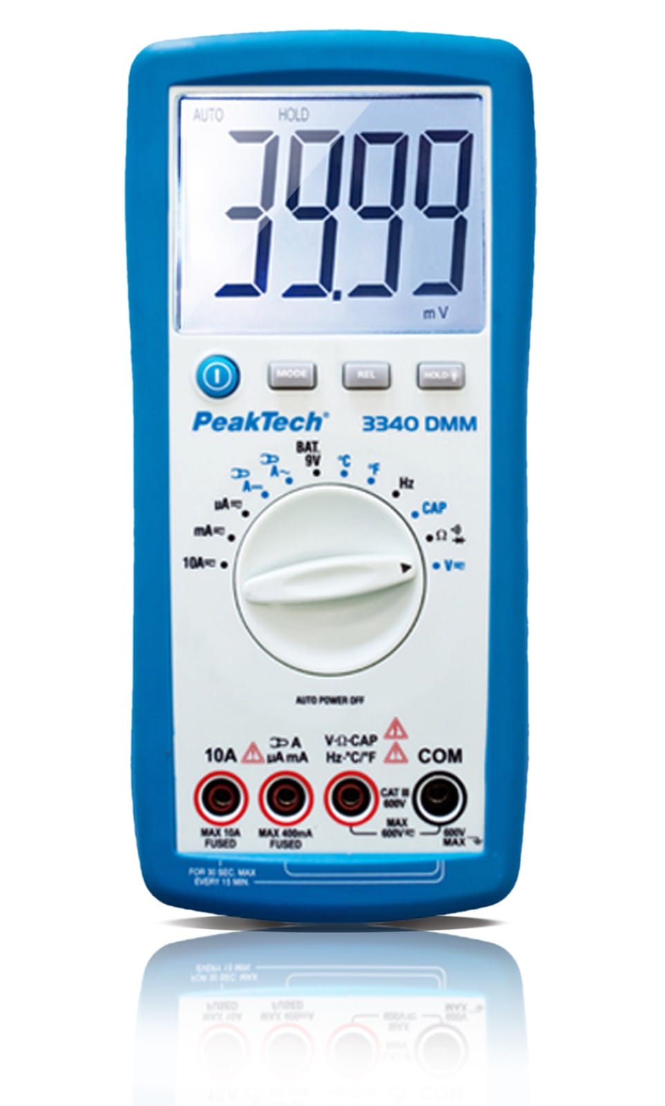 Multimètre PeakTech P 3340 présenté sur fond blanc