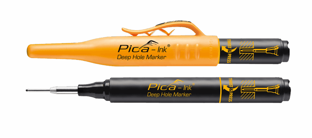 Marqueur Pica Ink 150/46 noir, premier produit de la marque Pica, sur fond blanc
