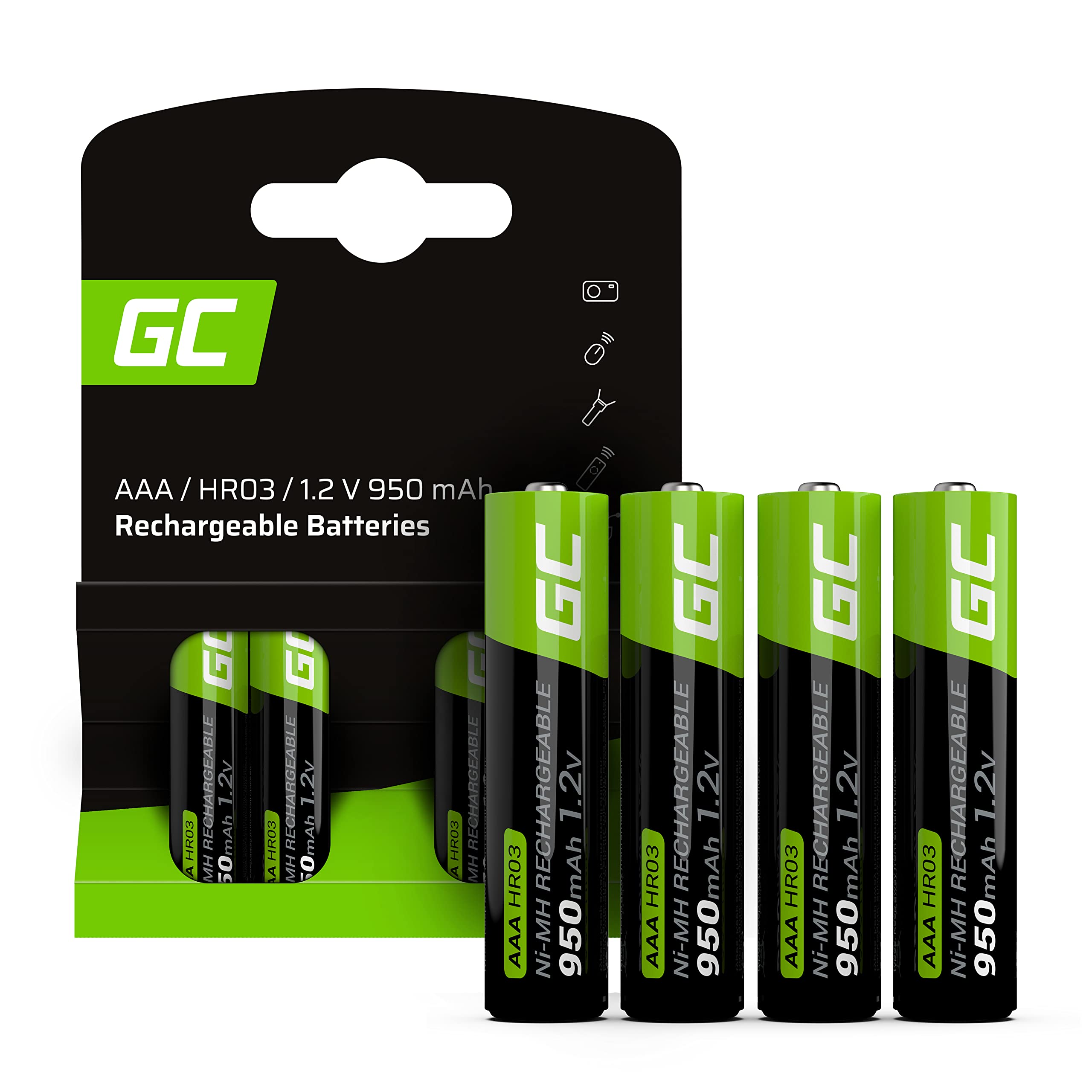 Piles AAA rechargeables NiMH Green Cell
