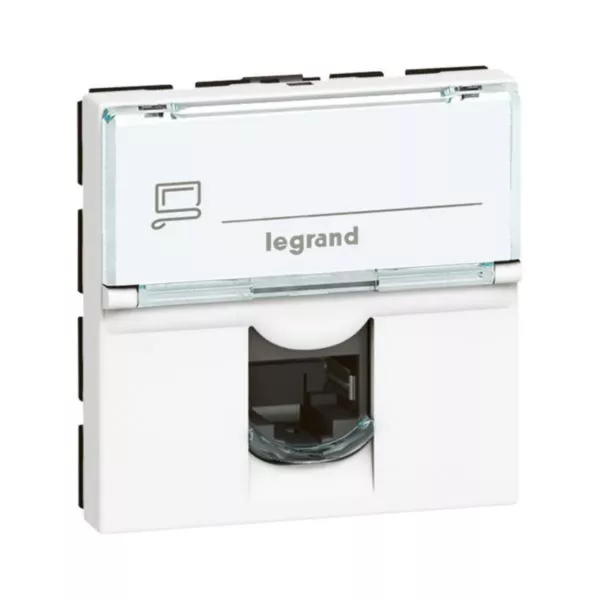 Prise RJ45 Cat 6 FTP Mosaic blanche de Legrand
