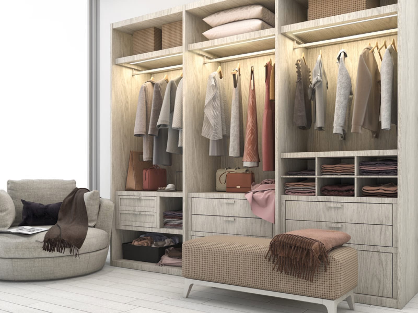 Profilé LED destiné à l’éclairage d’un placard ou d’un dressing