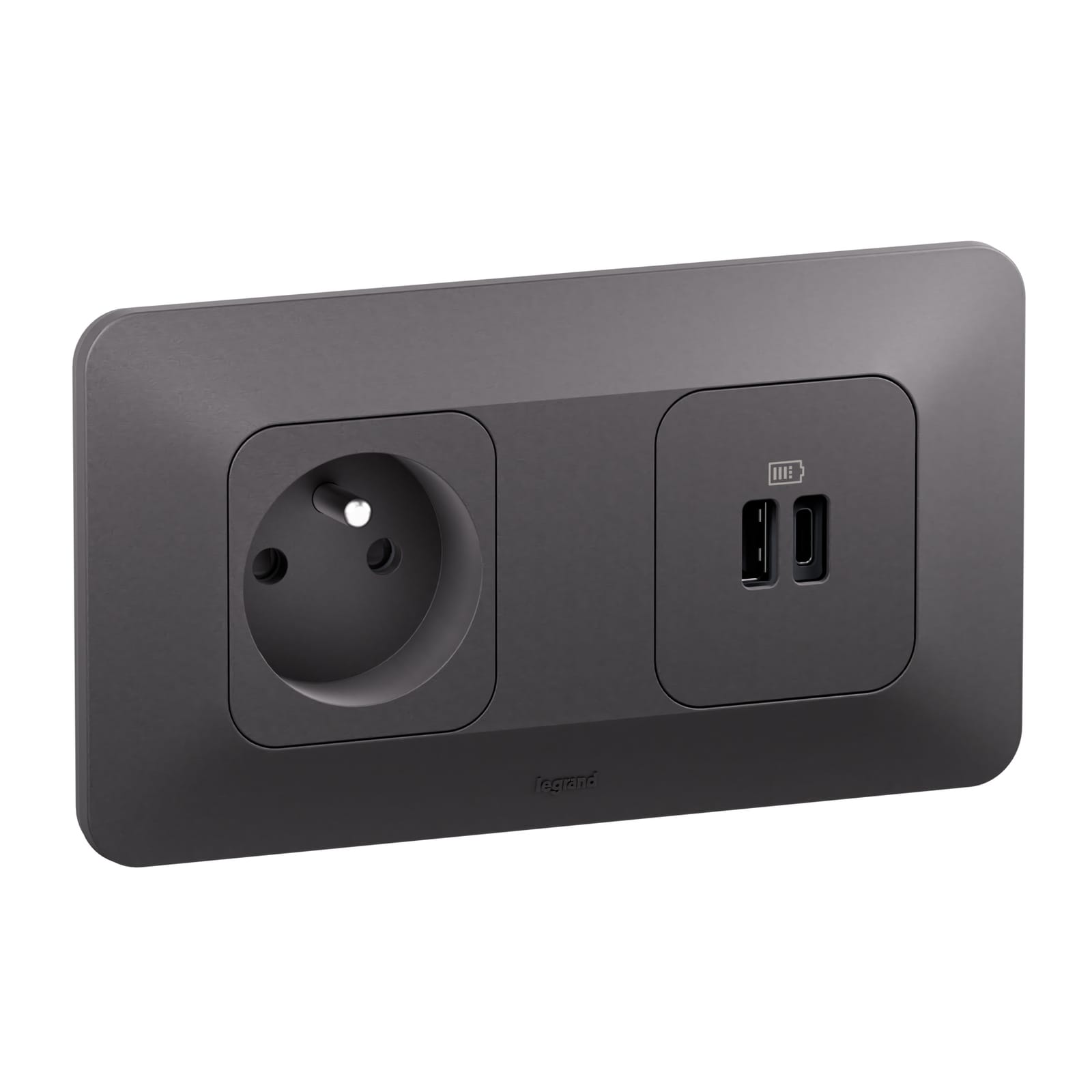 Prise de courant avec double port USB Type A et Type C Legrand