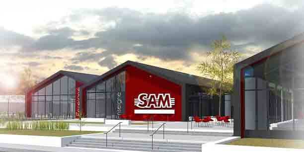 Bâtiment du SAM Center présenté par SAM dans sa chronologie de 2019