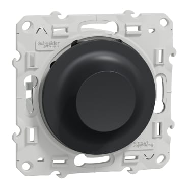 Mécanisme de variateur Schneider Odace anthracite sans plaque, molette rotative visible