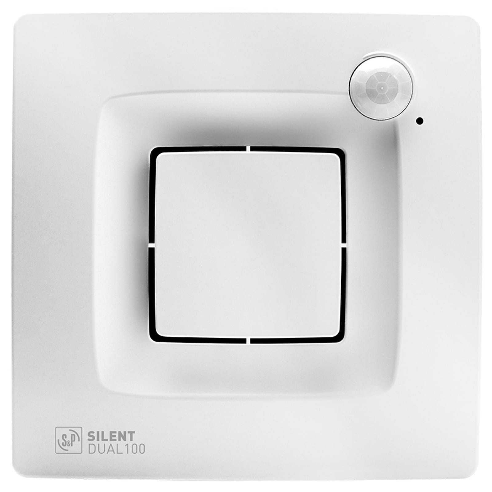 Aérateur Silent Dual 100 de Soler Palau avec détecteur de présence visible en façade