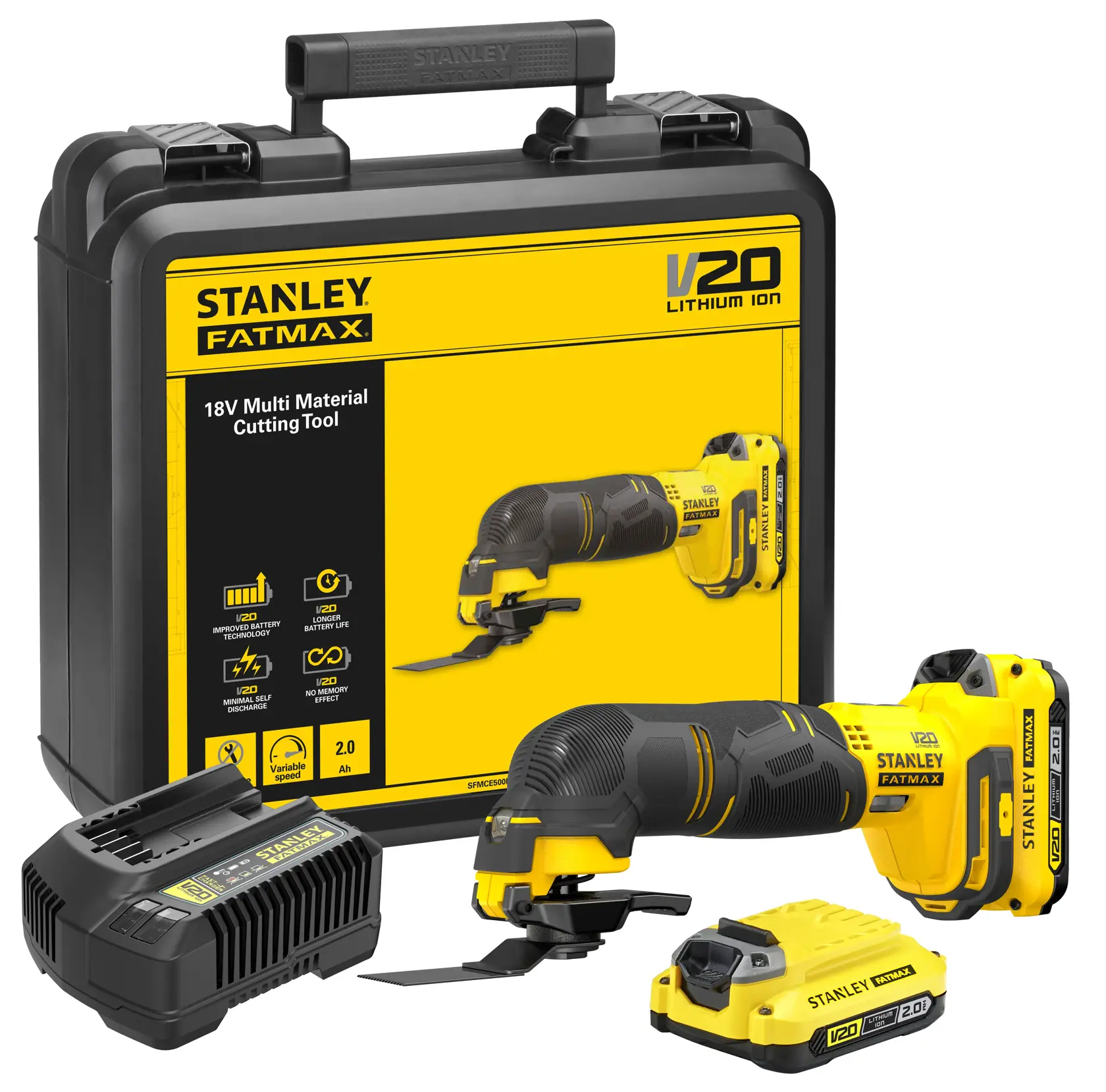 Outil oscillant sans fil Stanley FatMax V20 avec batterie 18 volts