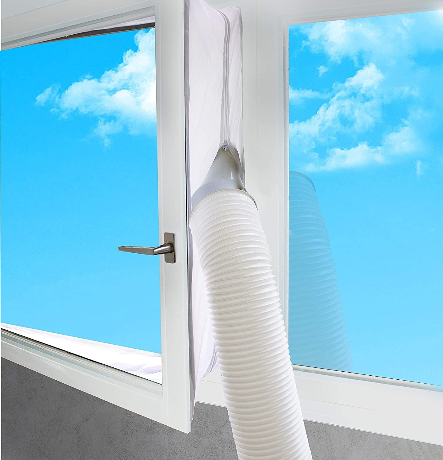 Accessoire d’étanchéité Air-Block de Suntec Wellness pour fenêtre, avec fermeture à glissière