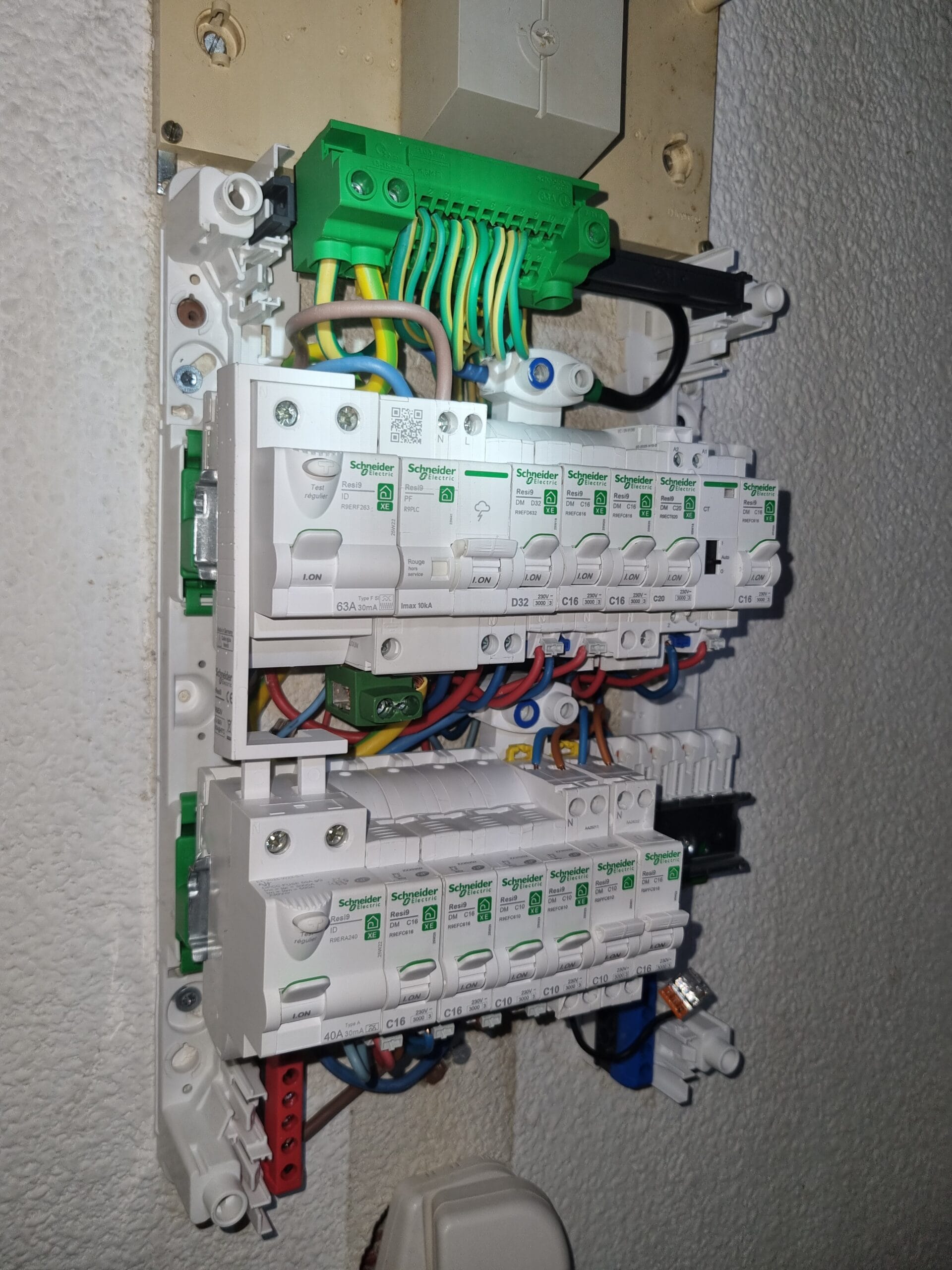 Tableau Schneider Resi9 installé après rénovation