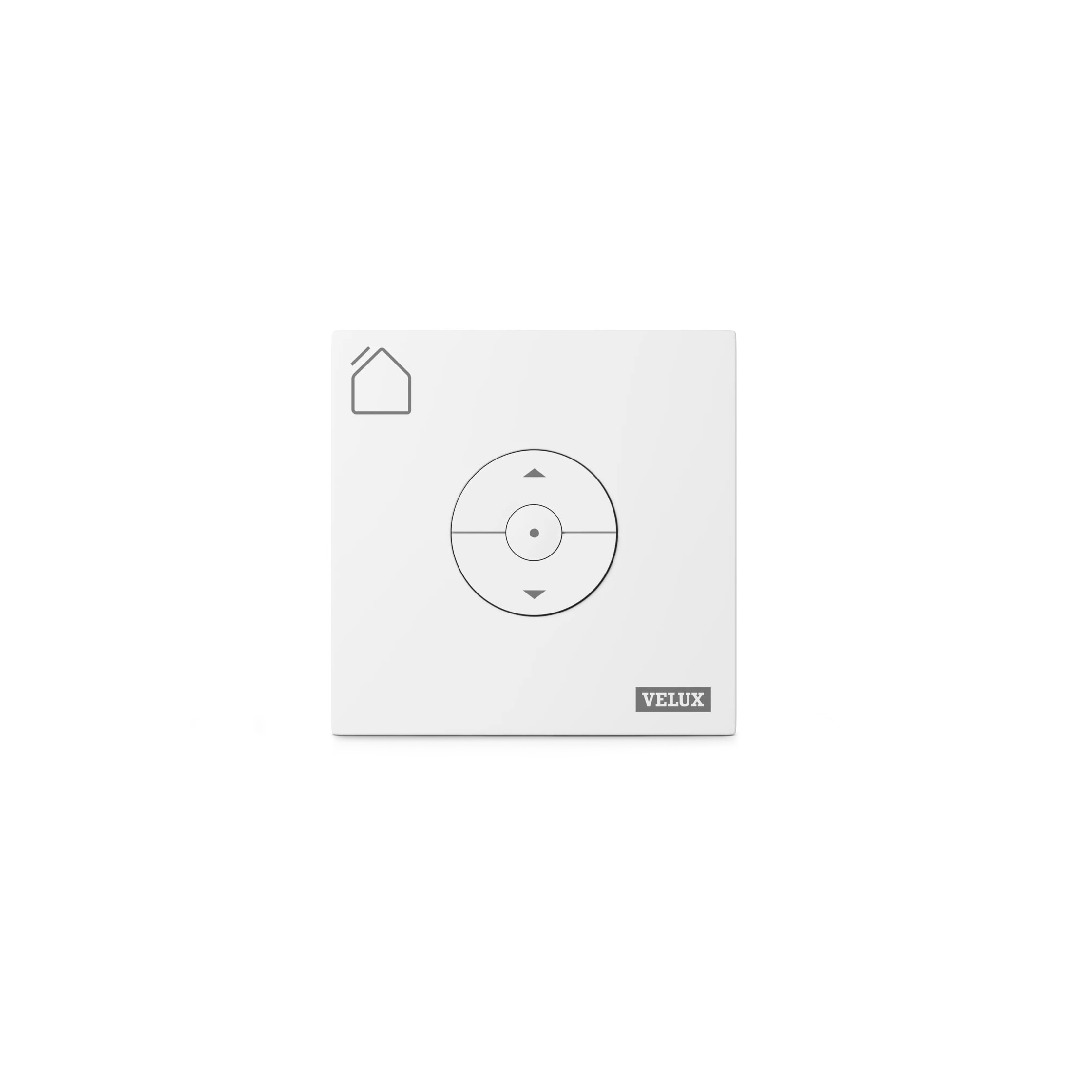 Interrupteur mural VELUX Touch KLI 313 blanc avec icône maison et commandes circulaires