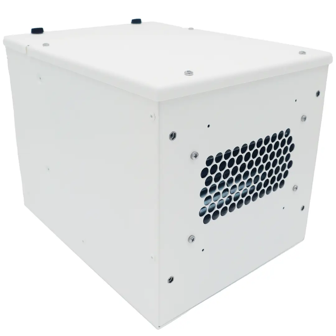 Caisson VMI Cave blanc vu de face sur fond neutre