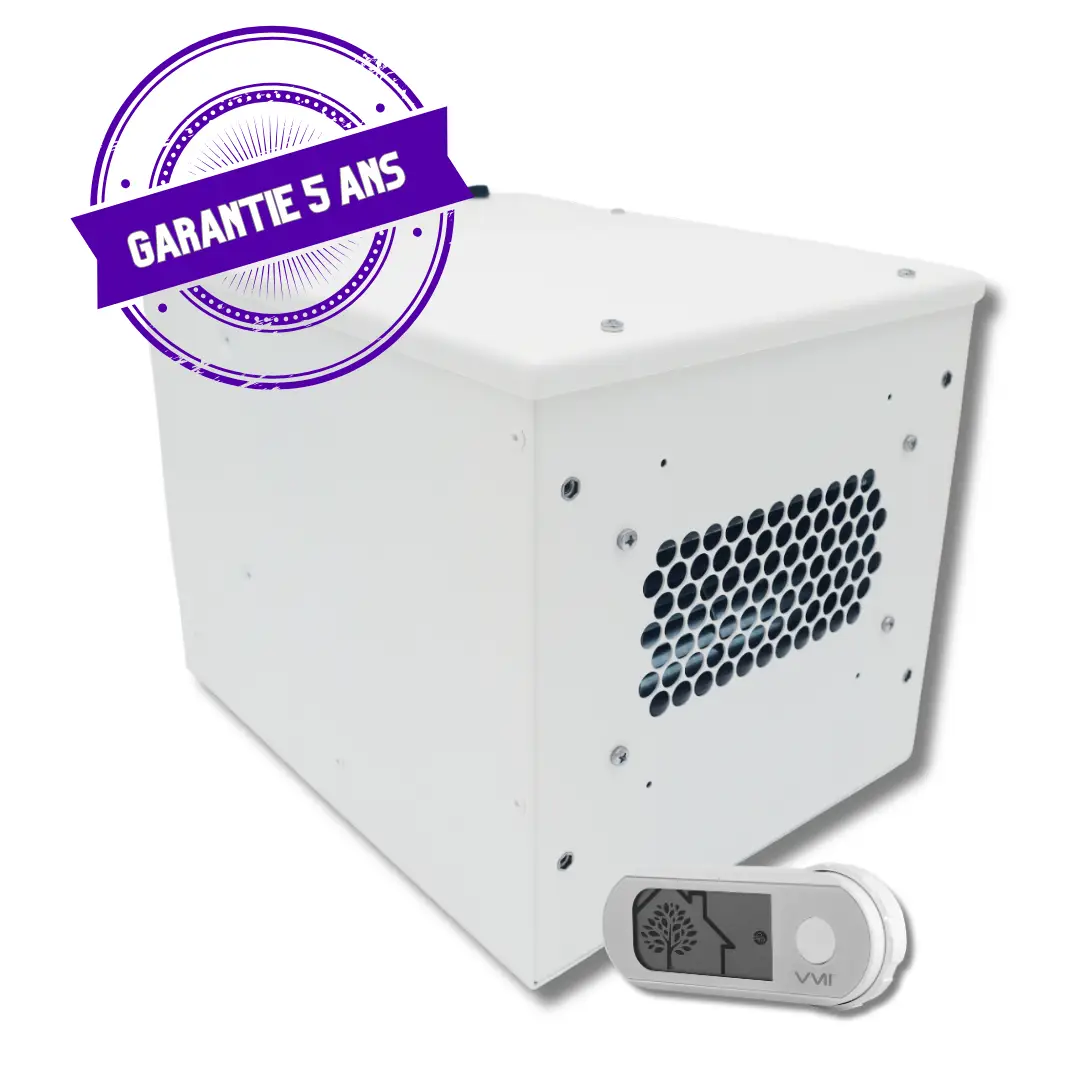 Caisson de ventilation par insufflation VMI Cube avec télécommande