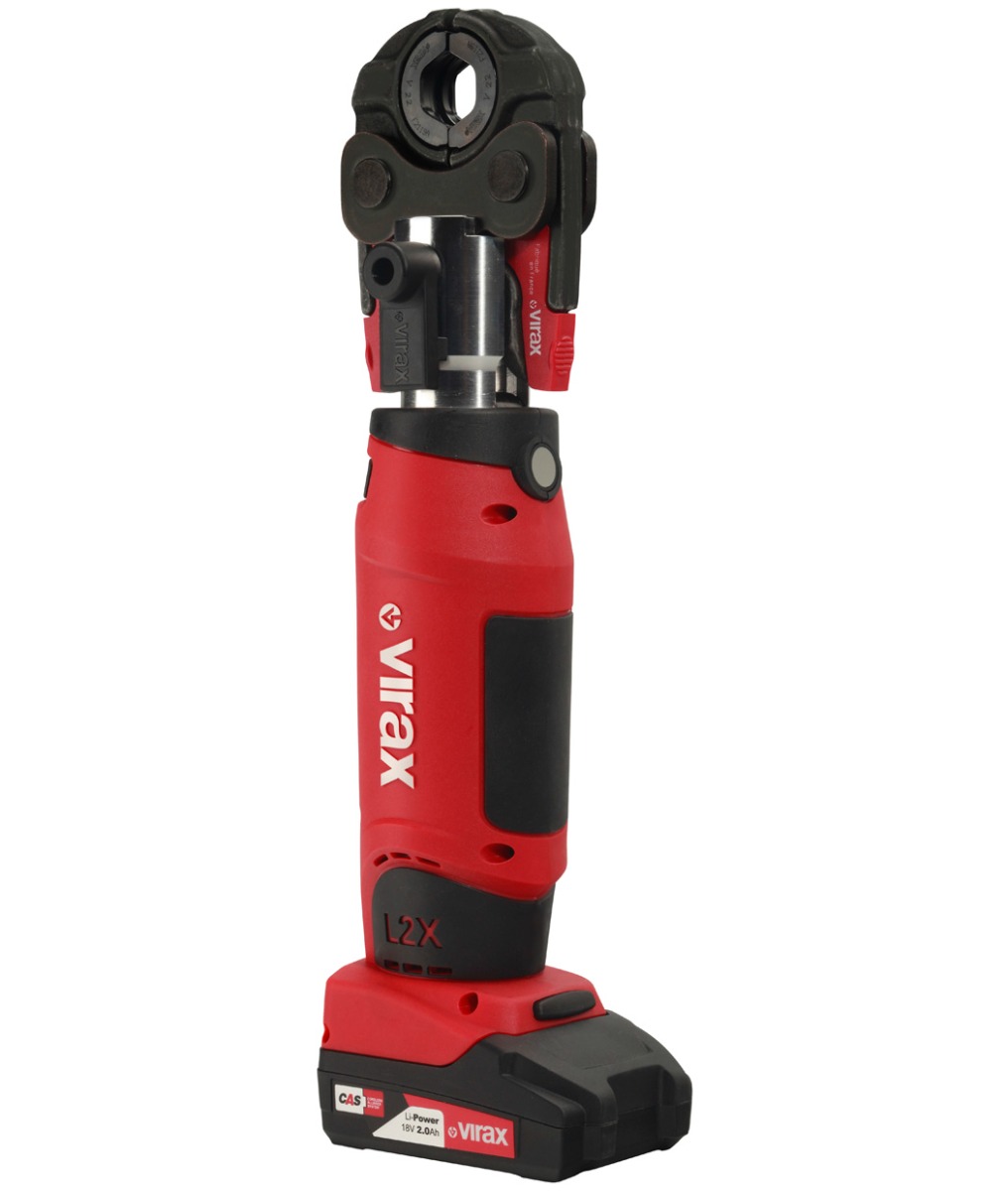 Virax Viper L2X rouge et noire en format en ligne avec batterie CAS 18 V