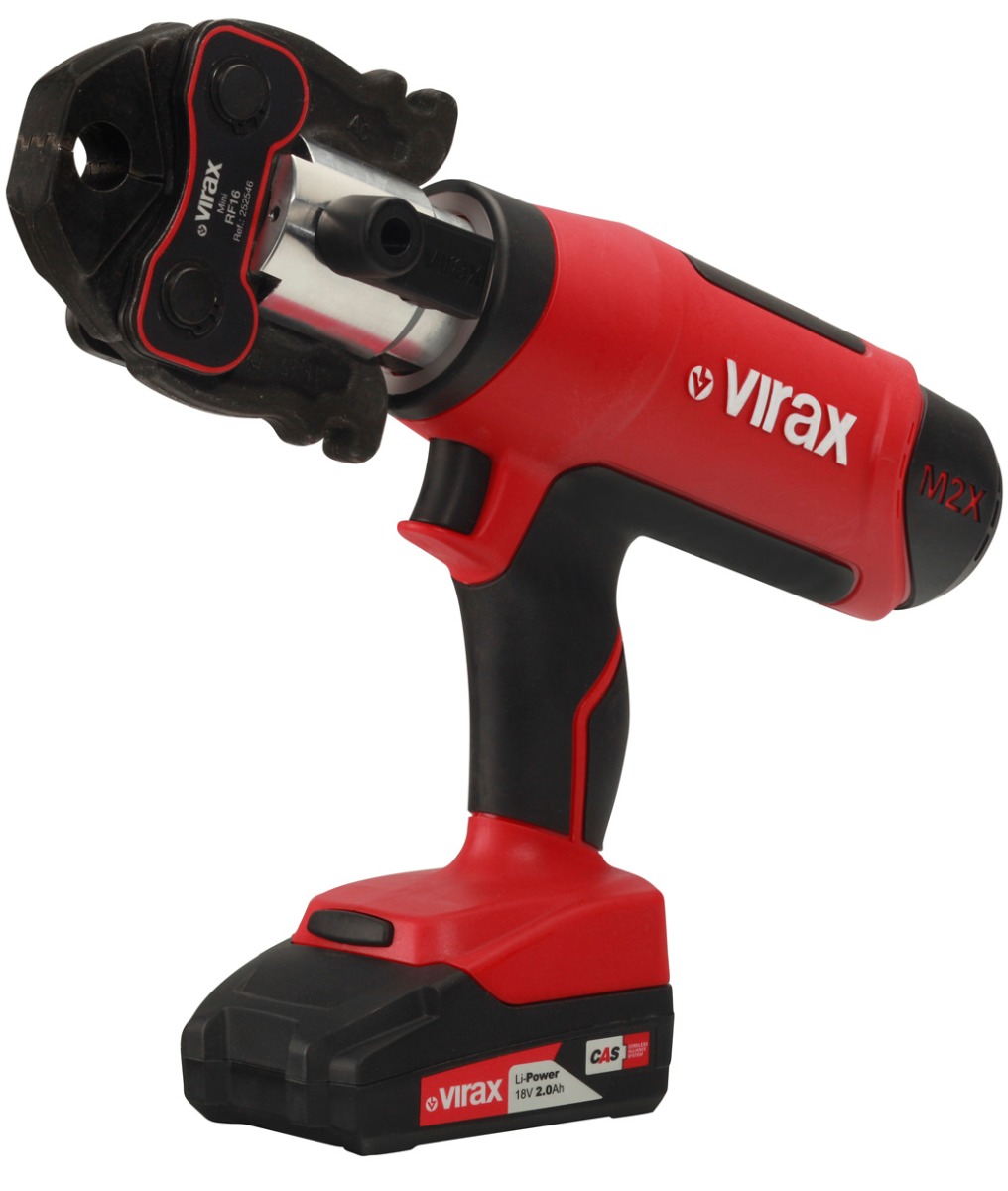 Virax Viper M2X rouge et noire avec pince-mère et batterie CAS 18 V