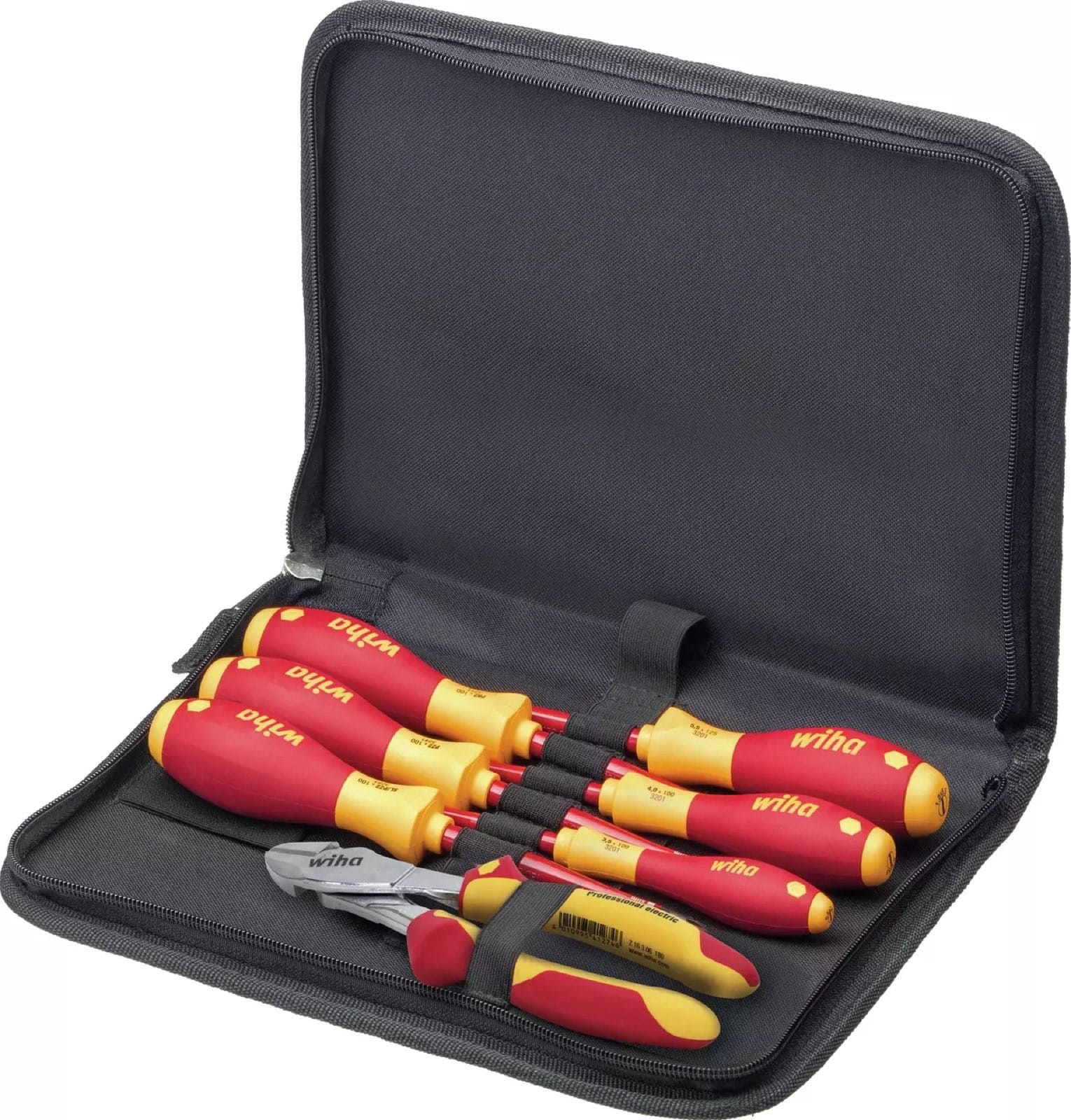 Jeu d’outils Wiha pour électricien dans sa trousse