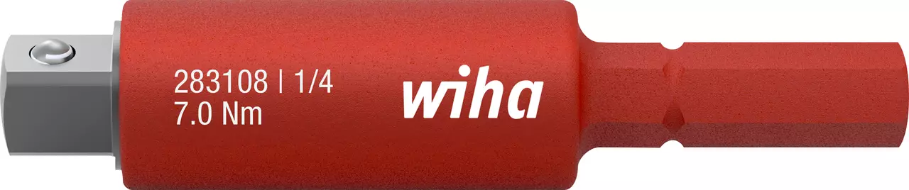 Adaptateur Wiha slimVario rouge pour douille isolée avec indication 7 Nm