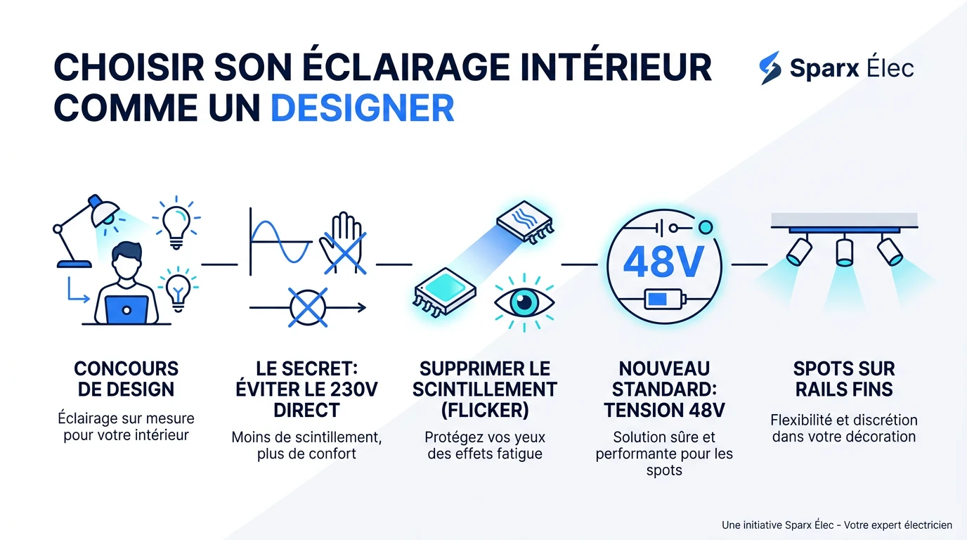 Infographie de choix d’un éclairage intérieur