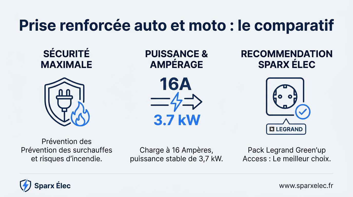 Prise renforcée auto et moto : le comparatif